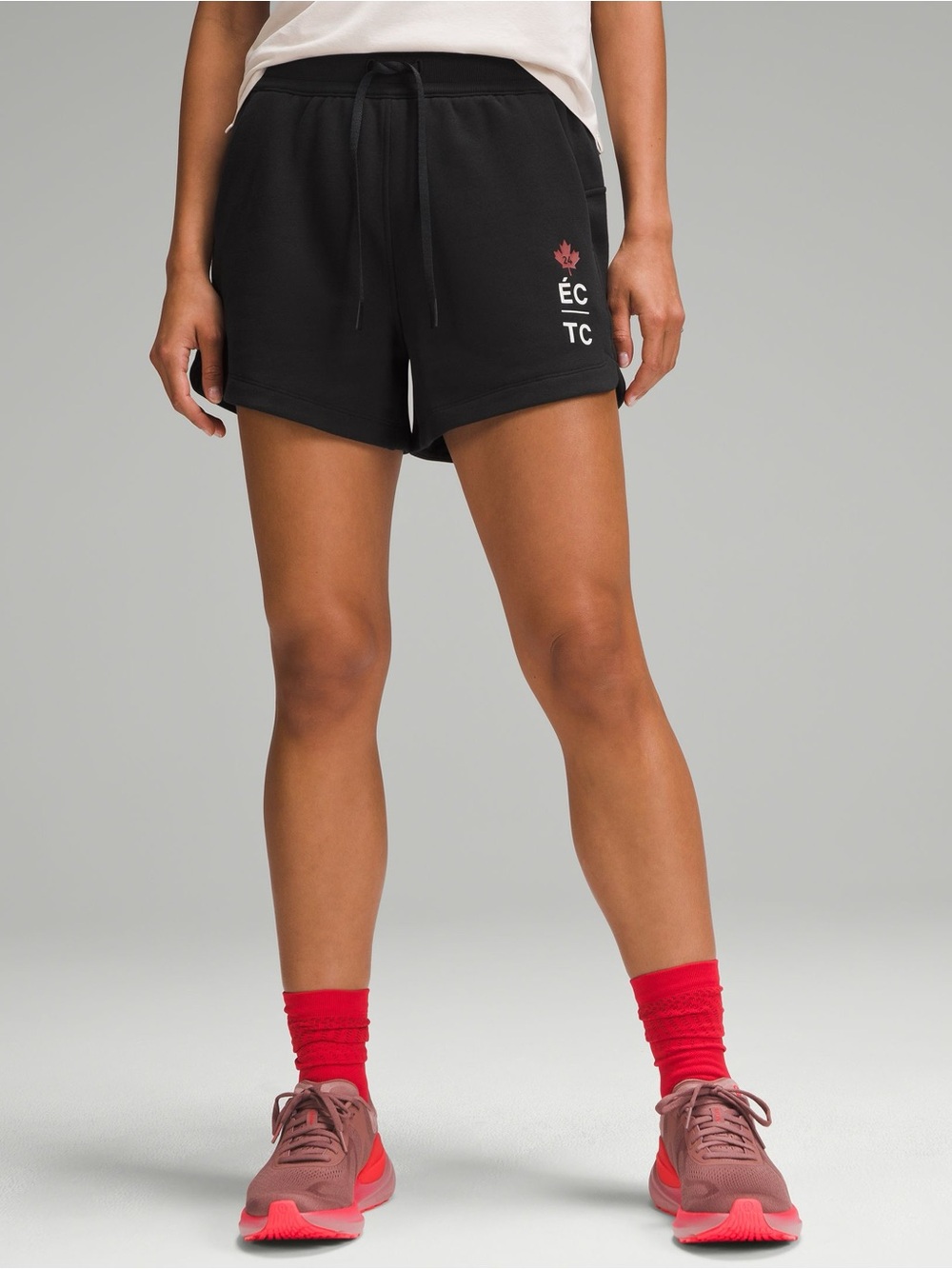 lululemon relaxed fit high rise fleece shorts